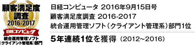日経コンピュータ 顧客満足度調査 2016-2017
