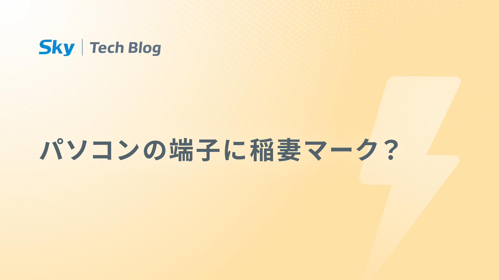 パソコンの端子に稲妻マーク？