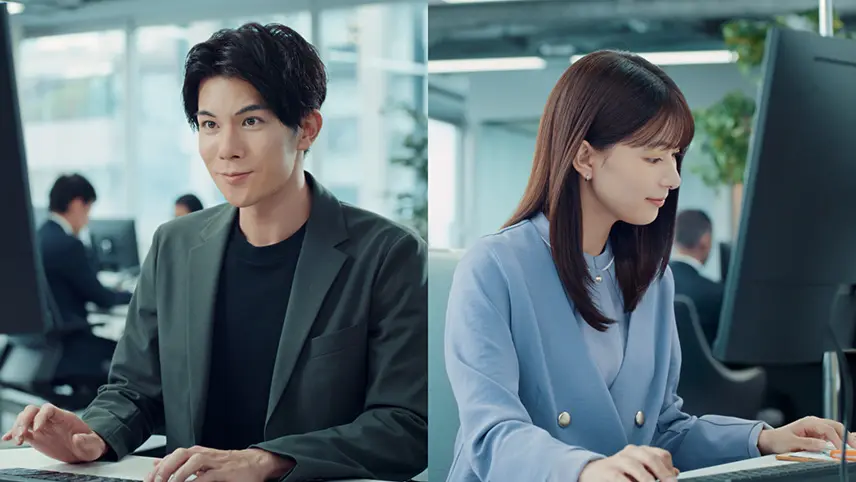 芳根京子さん、柿澤勇人さん出演 キャリア採用CM 「チームになじんでる」篇